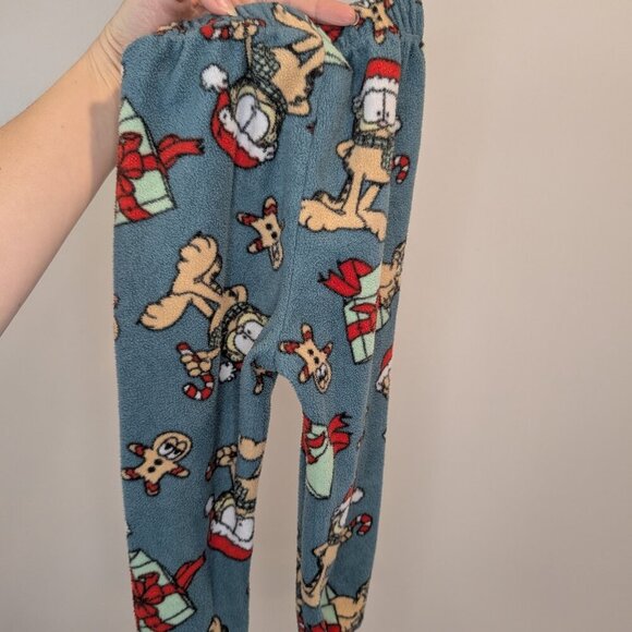 ❤️ 2 for 10 ❤️ Garfield Christmas Fleece Pyjama Pants - Picture 1 of 4